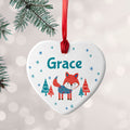 Personalised Personalised Winter Fox Ceramic Decoration