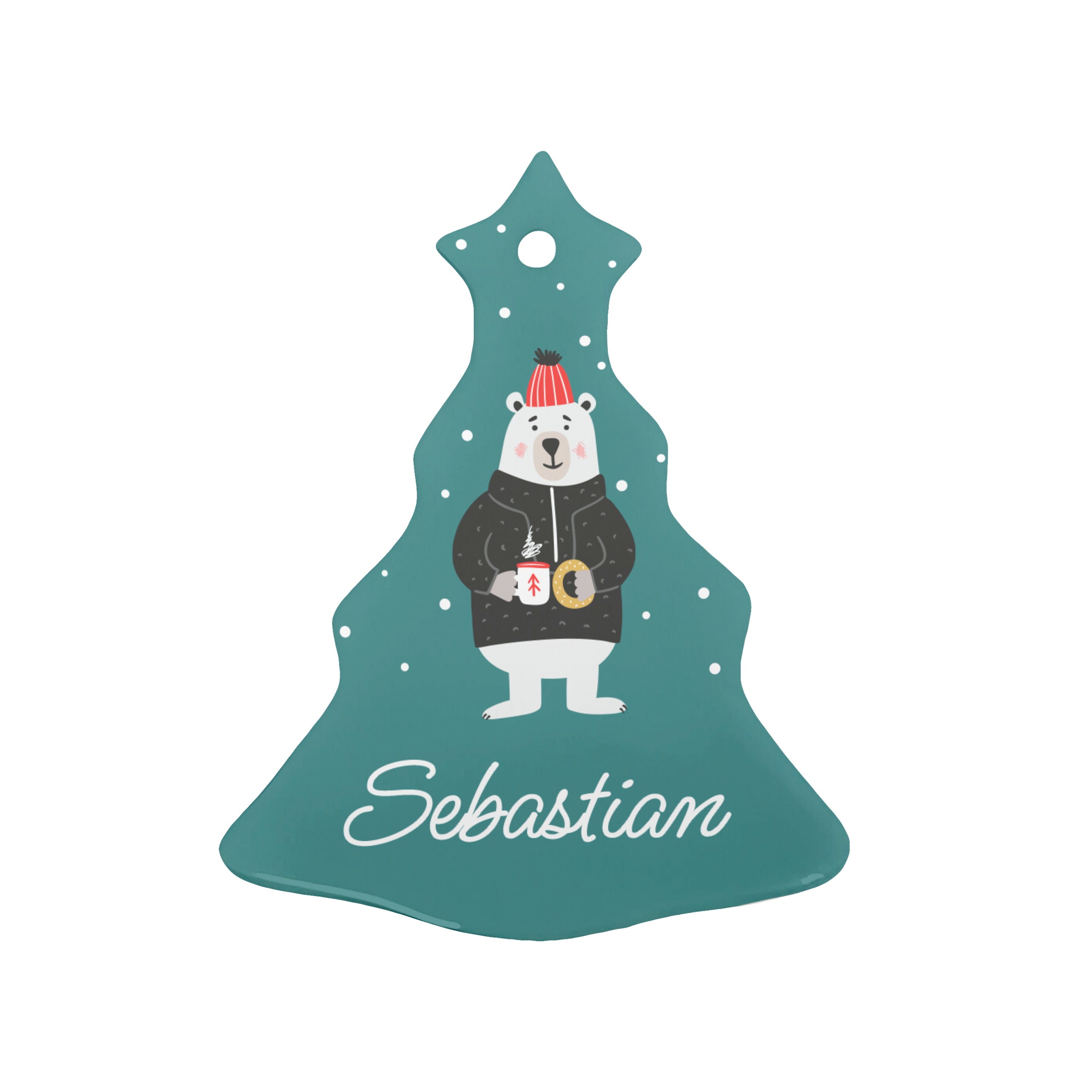 Personalised Personalised Polar Bear Christmas Decoration