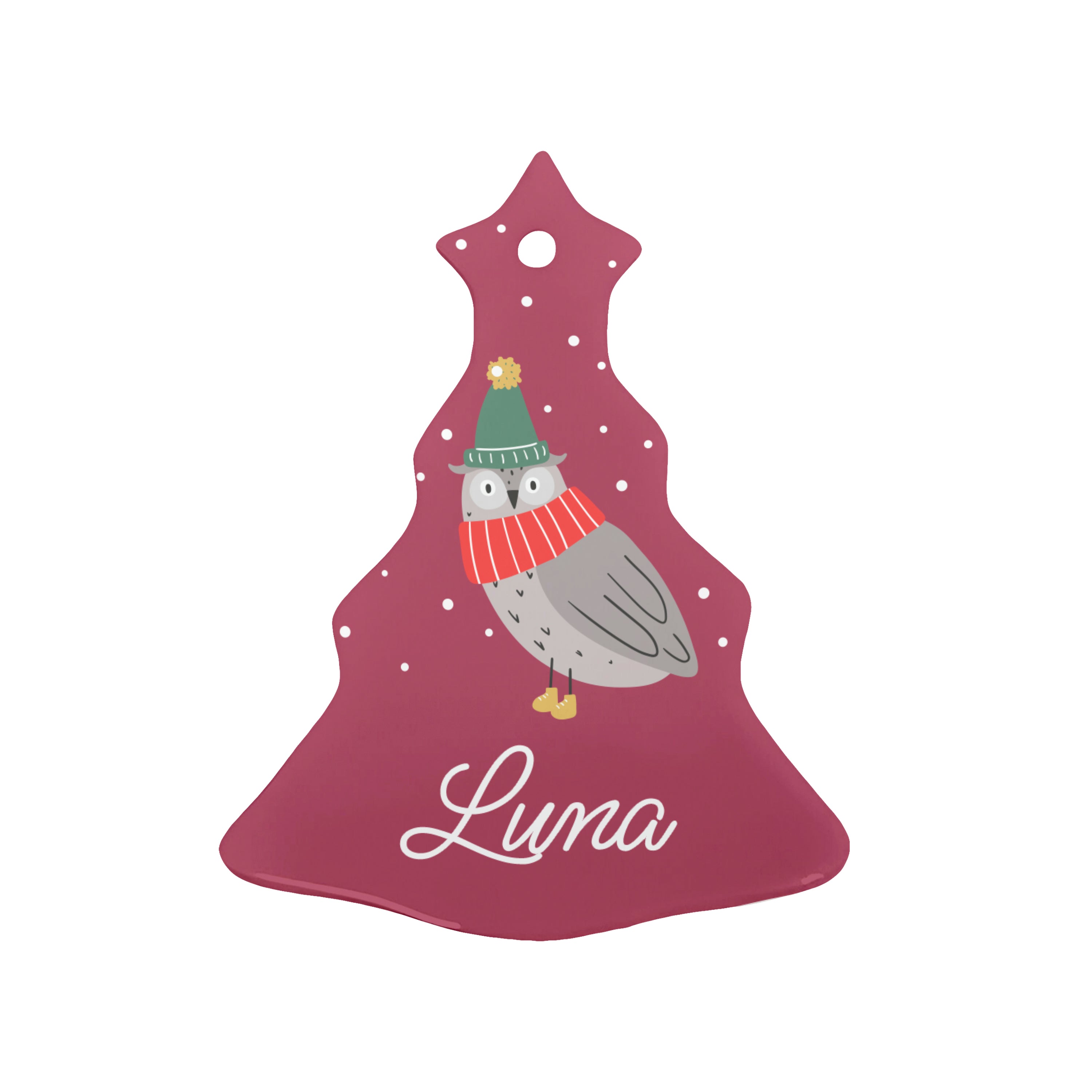 Personalised Personalised Winter Owl Christmas Decoration