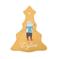 Personalised Personalised Winter Wolf Ceramic Decoration