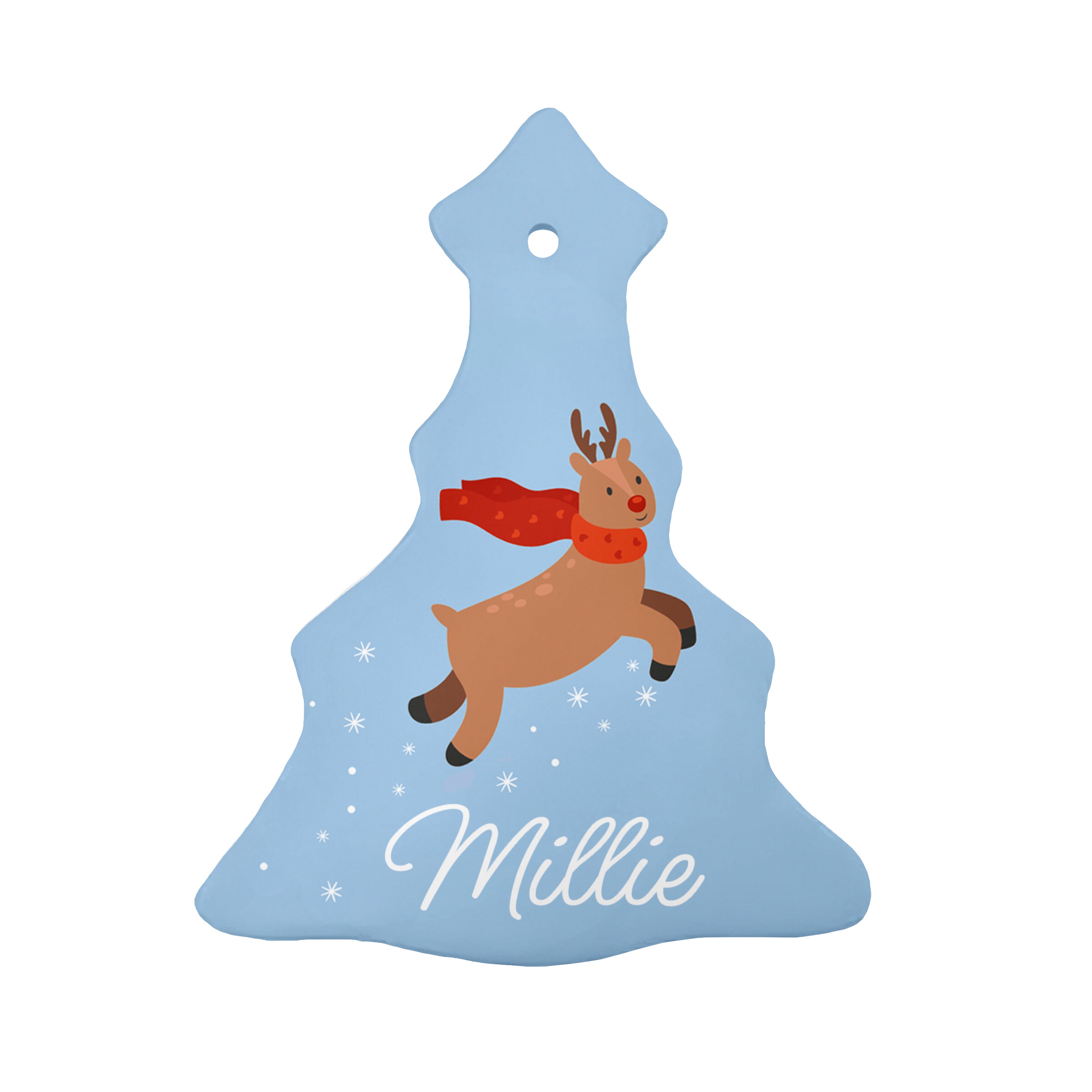 Personalised Personalised Flying Rudolph Christmas Decoration