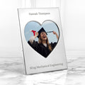 Personalised Personalised Graduation Silver Heart Photo Frame