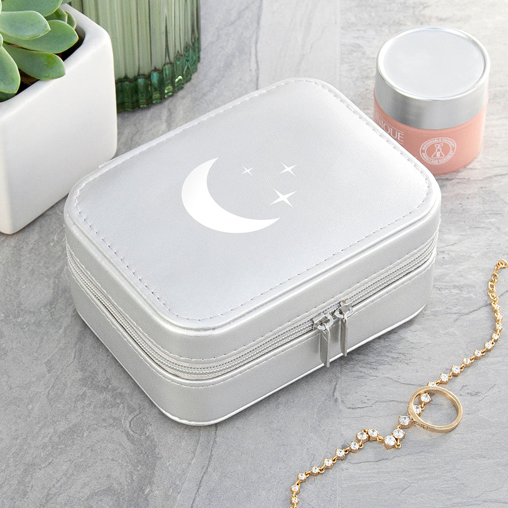 Silver Moon and Stars Jewellery Case