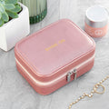 Personalised Personalised Bold Message Pink Jewellery Case