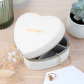 Personalised Personalised Bold Message White Heart Jewellery Case