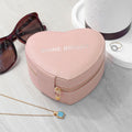 Personalised Personalised Bold Message Pink Heart Jewellery Case