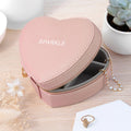 Personalised Personalised Bold Message Pink Heart Jewellery Case