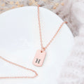 Personalised Personalised Rose Gold Initial Tag Necklace