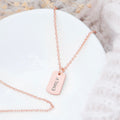 Personalised Personalised Rose Gold Name Tag Necklace