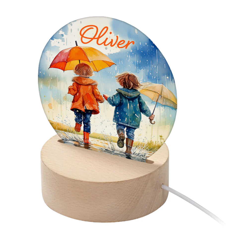 Personalised Personalised Kid's Muddy Puddles LED Night Light