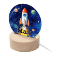 Personalised Personalised Kid's Rocket Ship LED Night Light