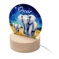 Personalised Personalised Kid's Safari Elephants LED Night Light