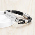 Personalised Personalised Men's Leather ID Bracelet
