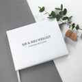 Personalised Personalised Luxury Medium White Leather Guest Book