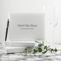 Personalised Personalised Luxury Medium White Leather Guest Book