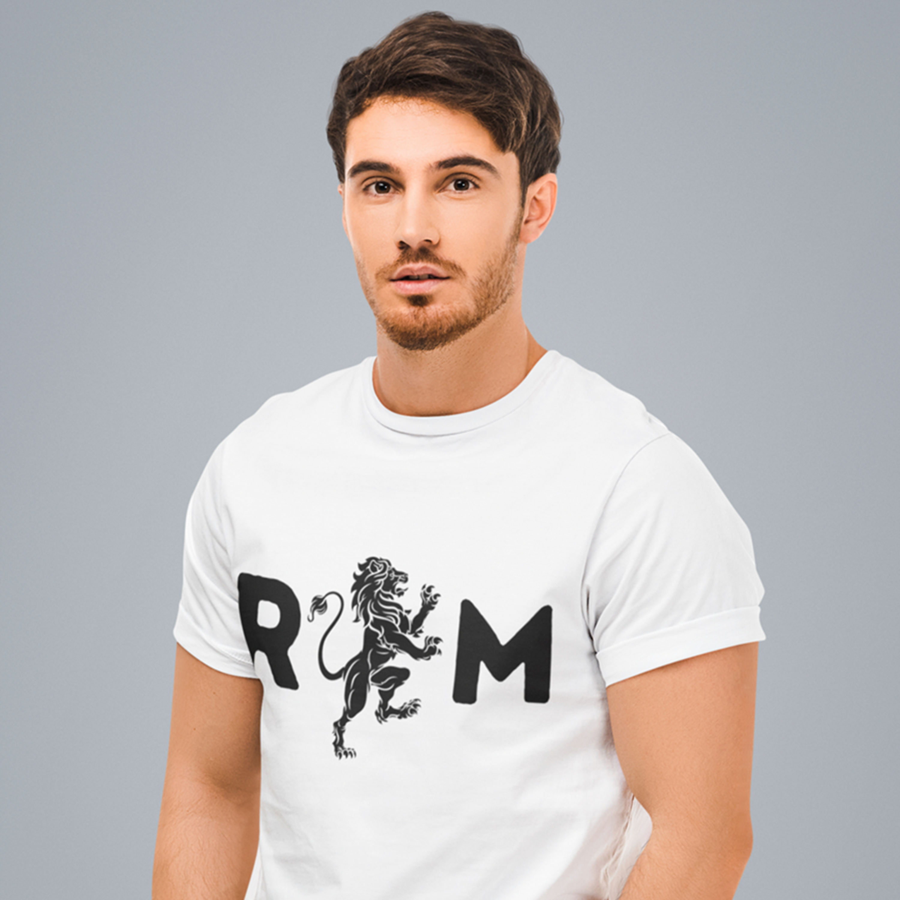 Personalised Monogrammed Unisex Lion T-Shirt