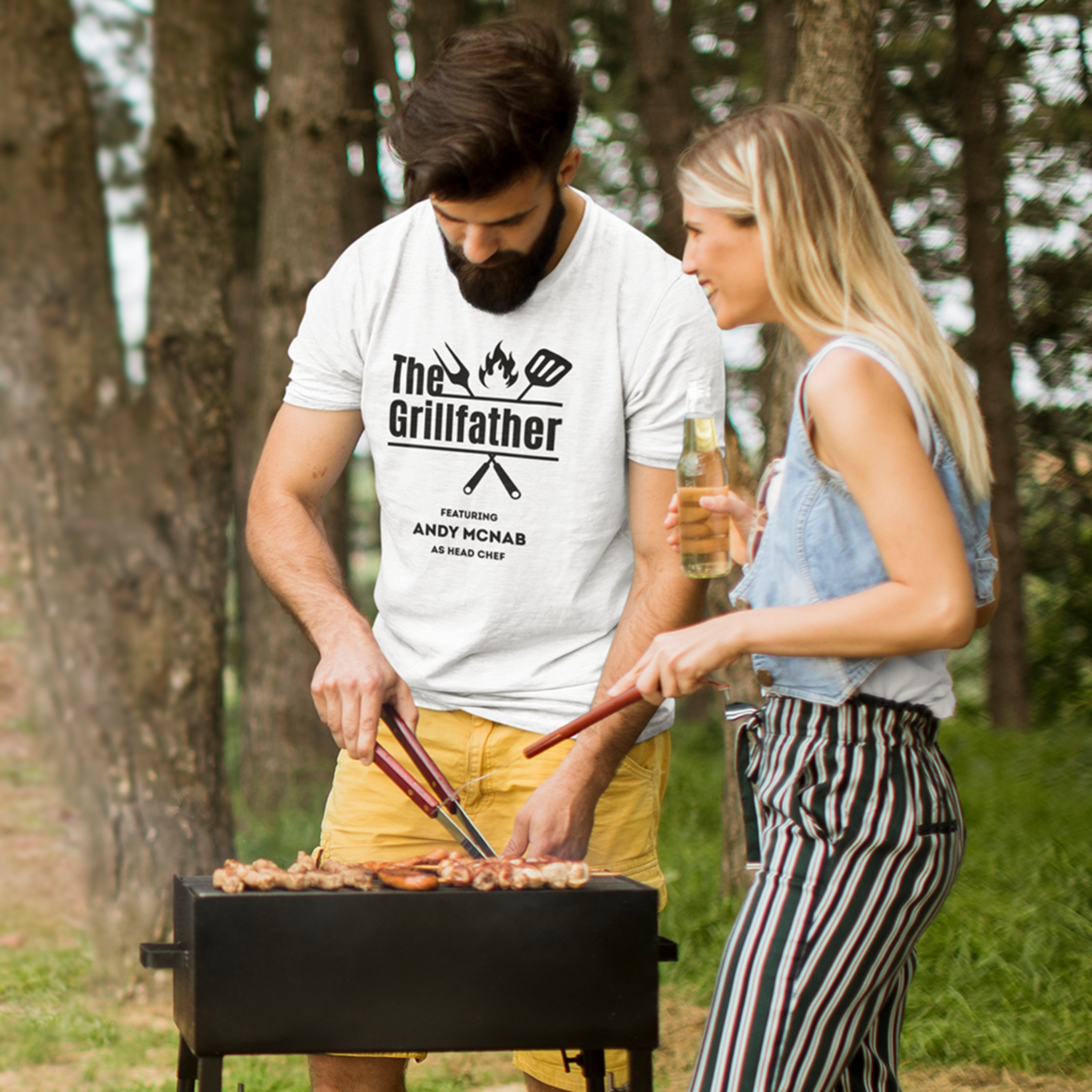 Personalised Personalised Grillfather T-Shirt