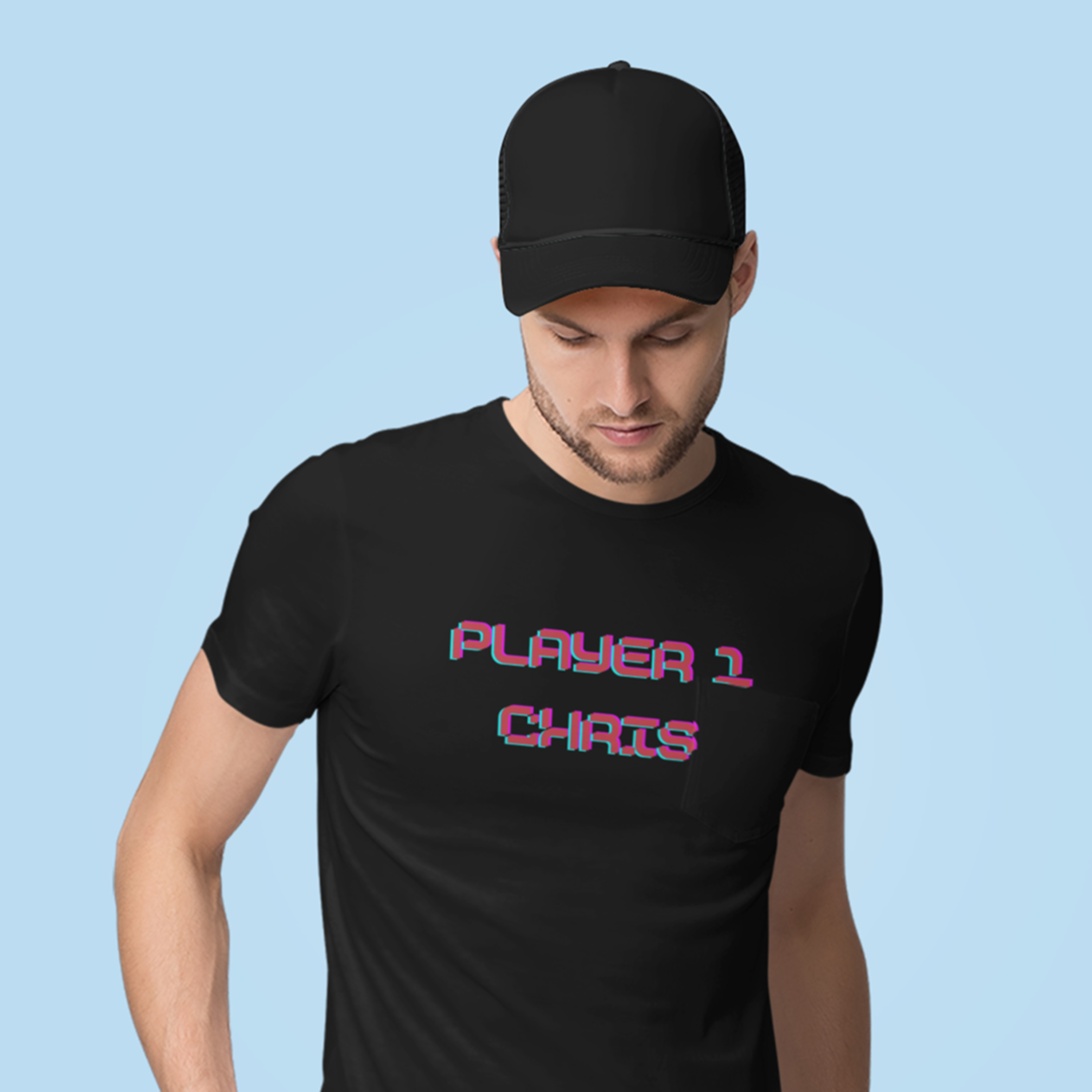 Personalised Personalised Men's Player 1 T-Shirt