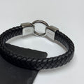 Personalised Personalised Men's Eternity Circle Leather Bracelet