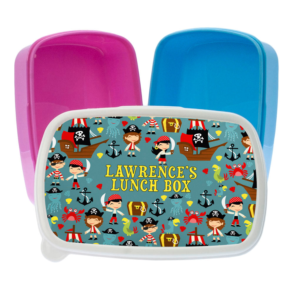 Personalised Playful Pirates Lunch Box