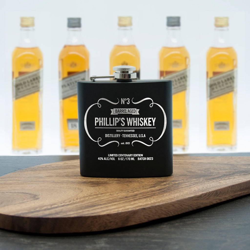 Personalised Vintage Whiskey Hip Flask