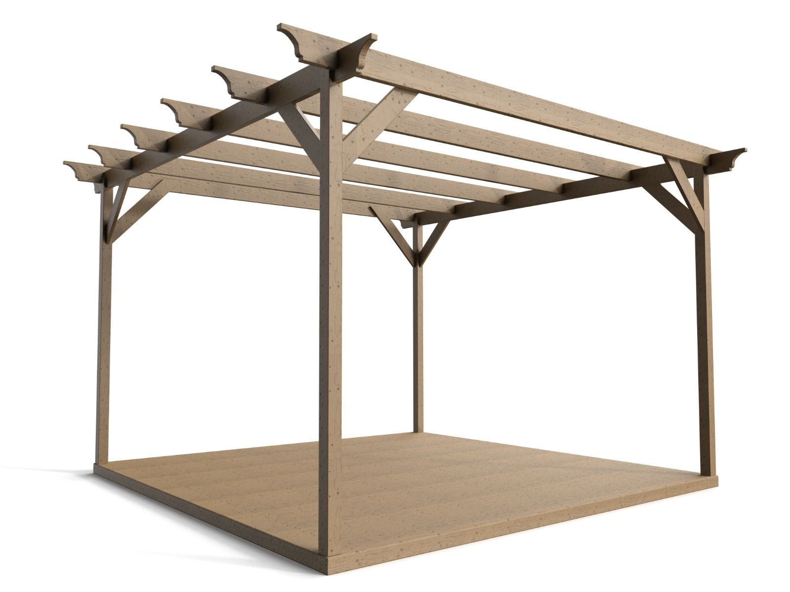 Champion Wooden Pergola and Decking Kit