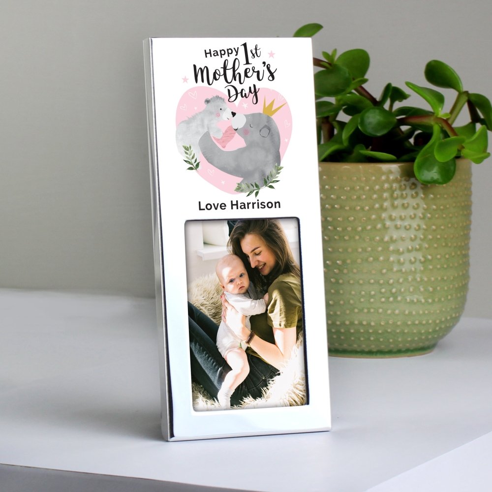 Personalised 1st Mothers Day Mama Bear 2x3 Inch Photo Frame
