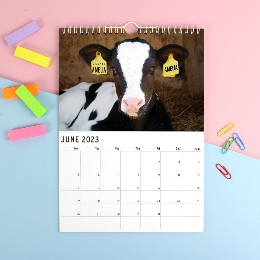 Personalised 2026 A4 Cute Animals Calendar