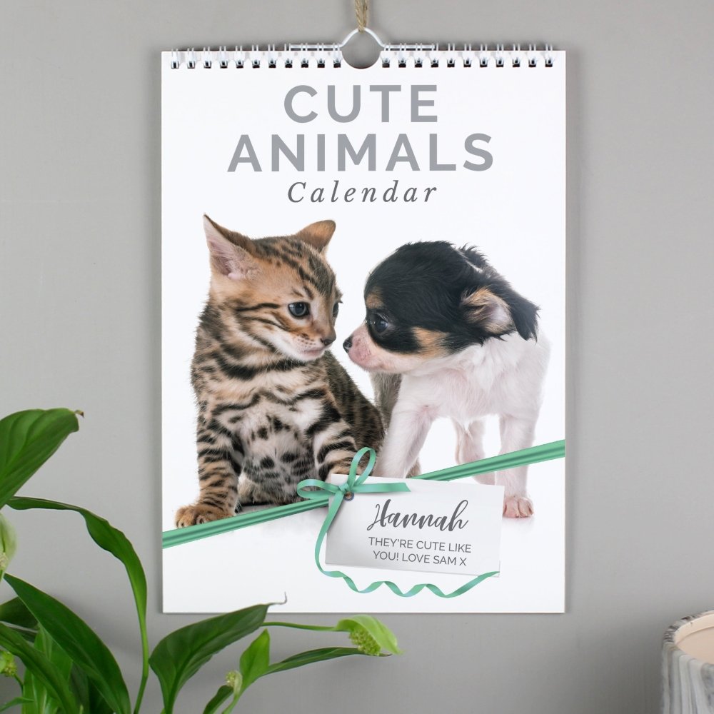 Personalised 2026 A4 Cute Animals Calendar