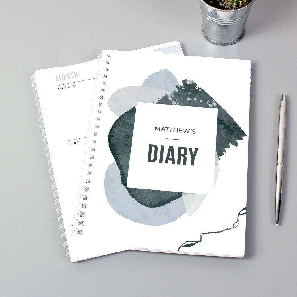Personalised 2026 Abstract A5 Diary