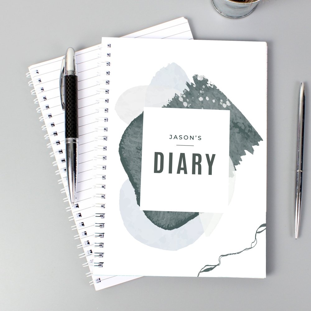 Personalised 2026 Abstract A5 Diary