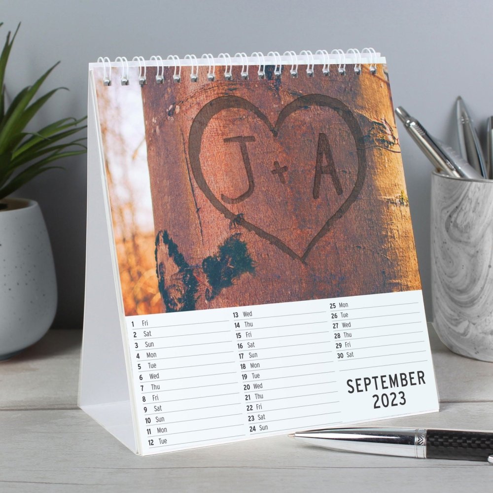 Personalised 2026 Couple "You And Me" Desk Calendar
