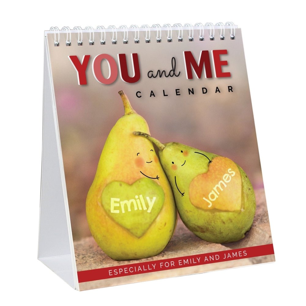 Personalised 2026 Couple "You And Me" Desk Calendar