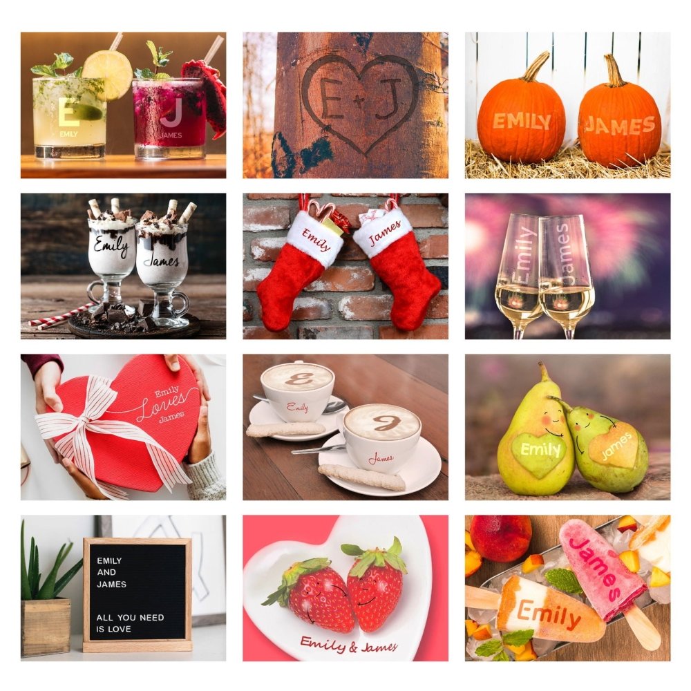Personalised 2026 Couple "You And Me" Desk Calendar
