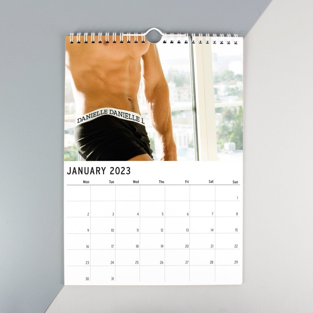 Personalised 2026 Hot Hunks A4 Calendar