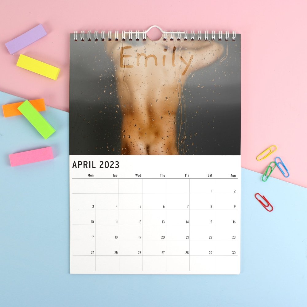 Personalised 2026 Hot Hunks A4 Calendar