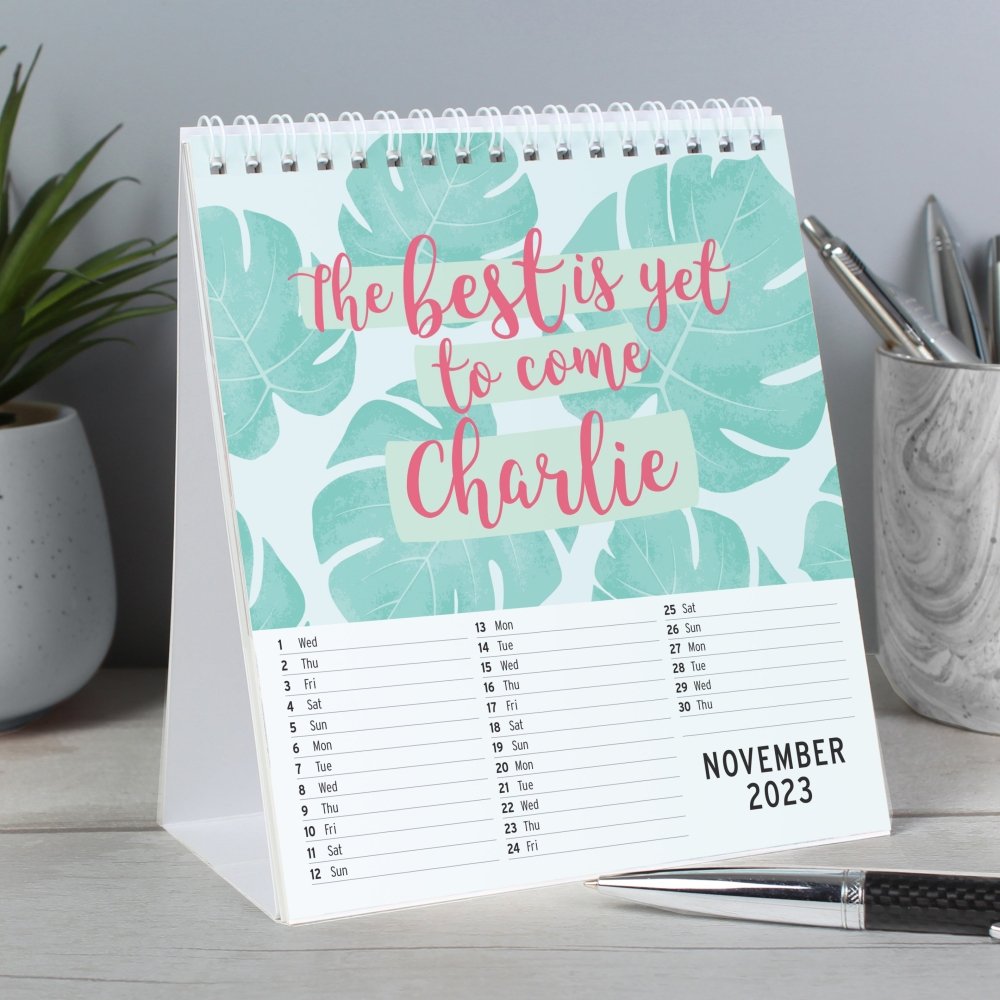 Personalised 2026 Motivational Quotes Desk Calendar