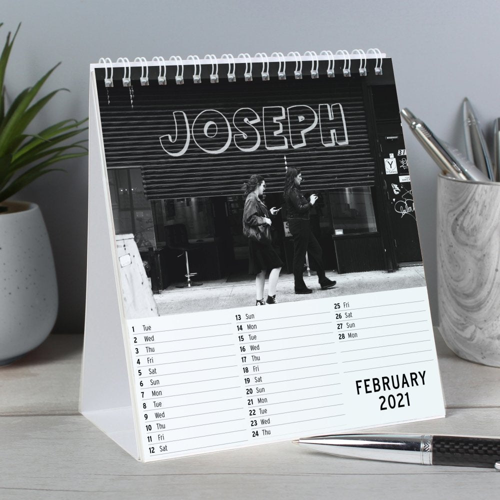 Personalised 2026 New York Desk Calendar