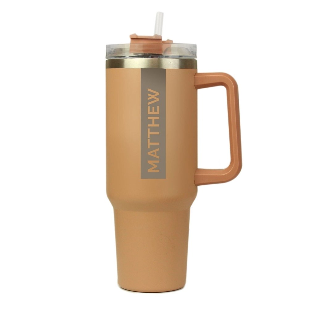 Personalised 40Oz Brown Travel Cup