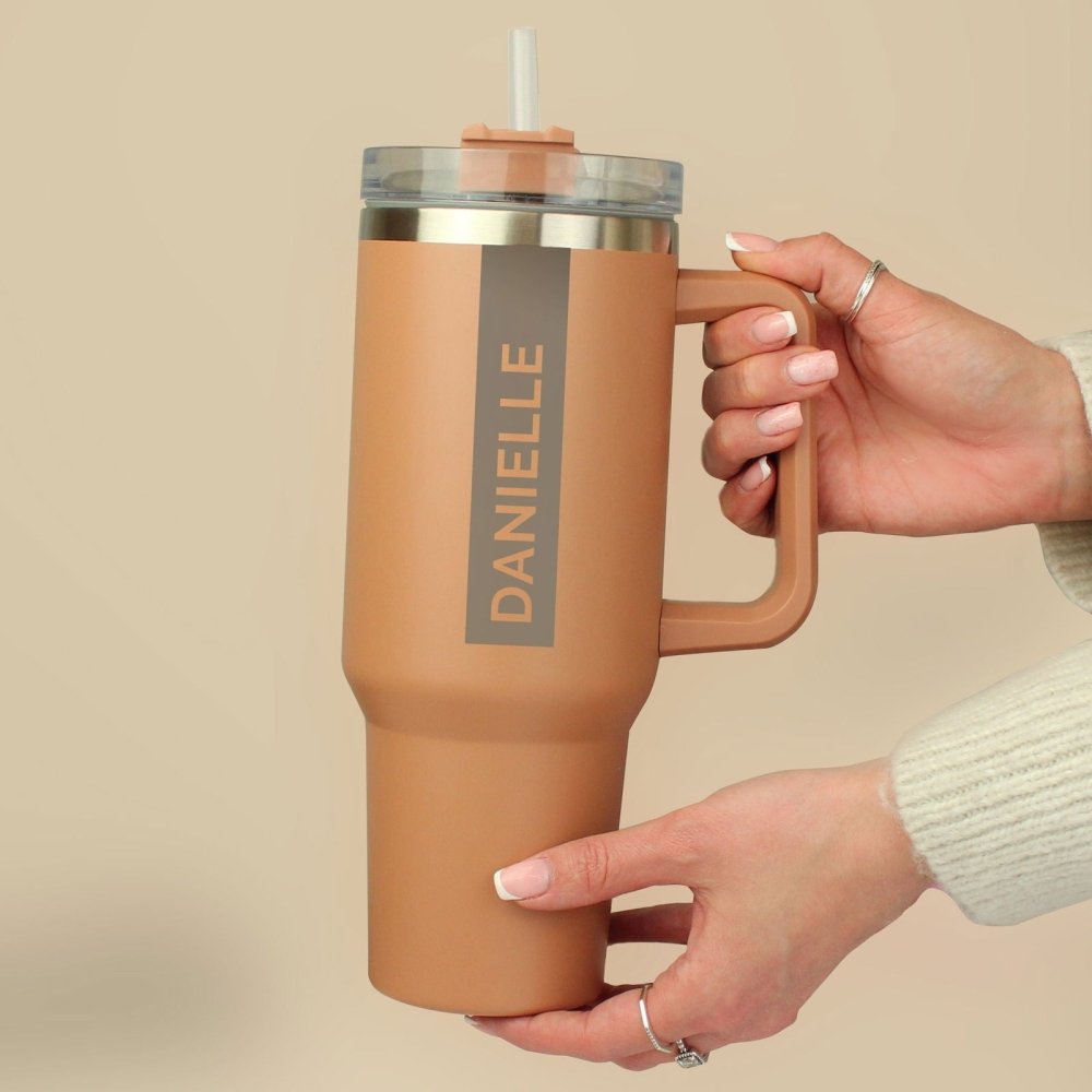 Personalised 40Oz Brown Travel Cup