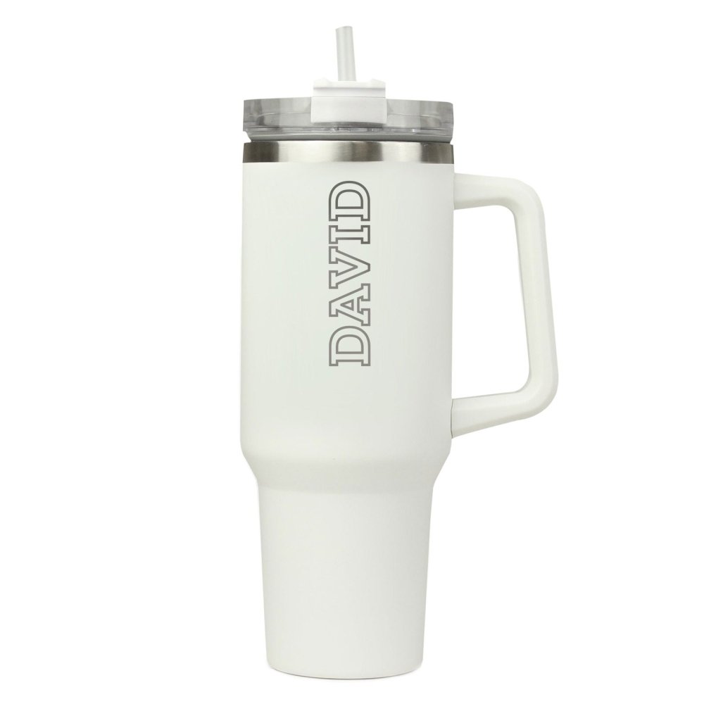 Personalised 40Oz White Travel Cup