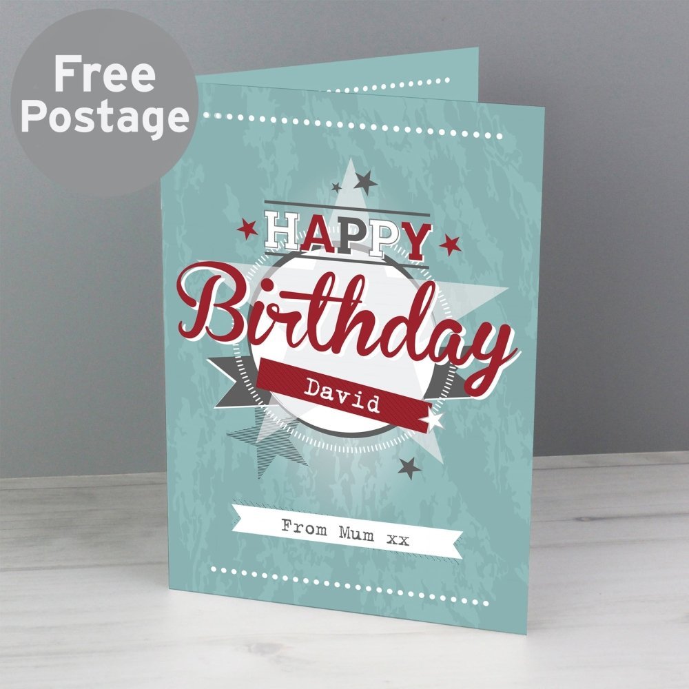 Personalised 50S Retro Card