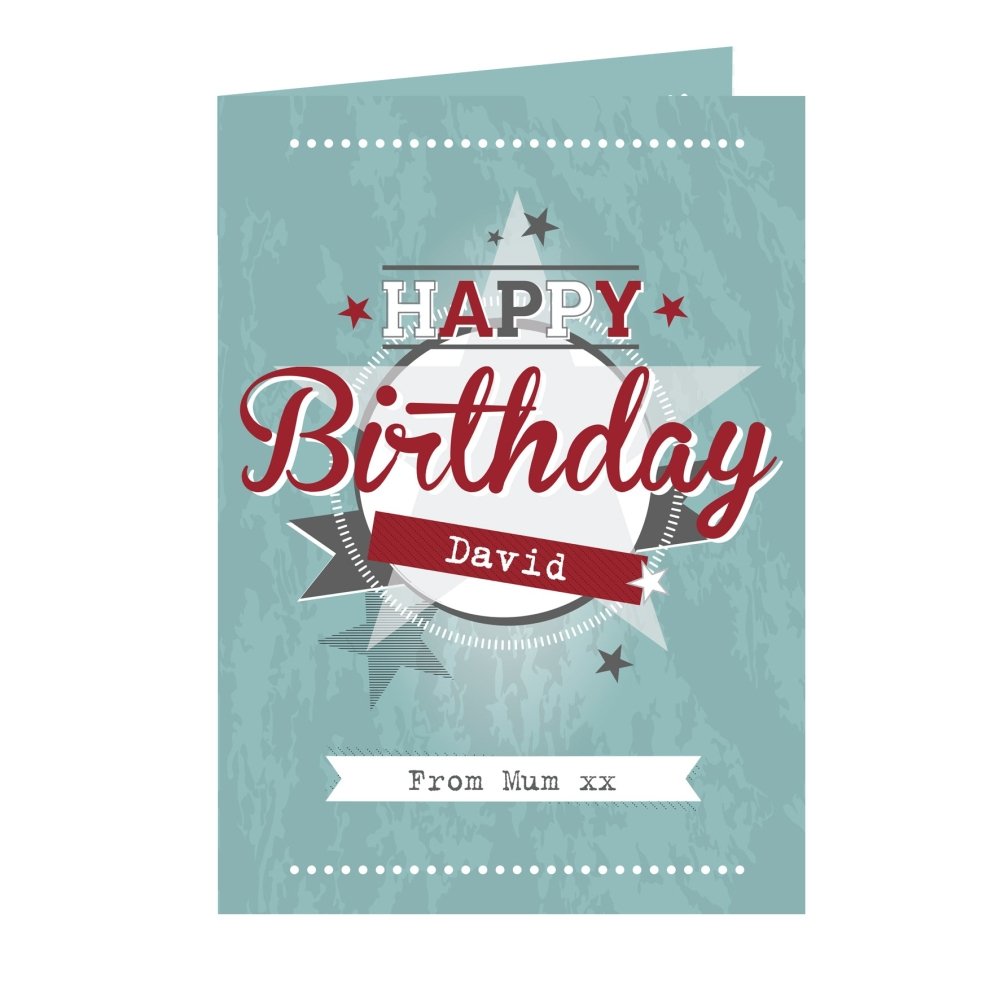 Personalised 50S Retro Card