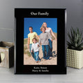 Personalised 5x7 Inch Black Glass Photo Frame