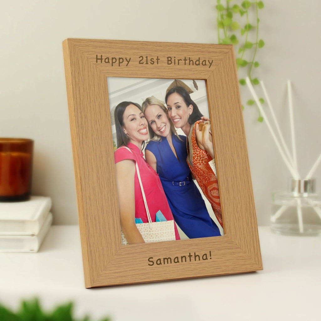 Personalised 5x7 Inch Wooden Photo Frame