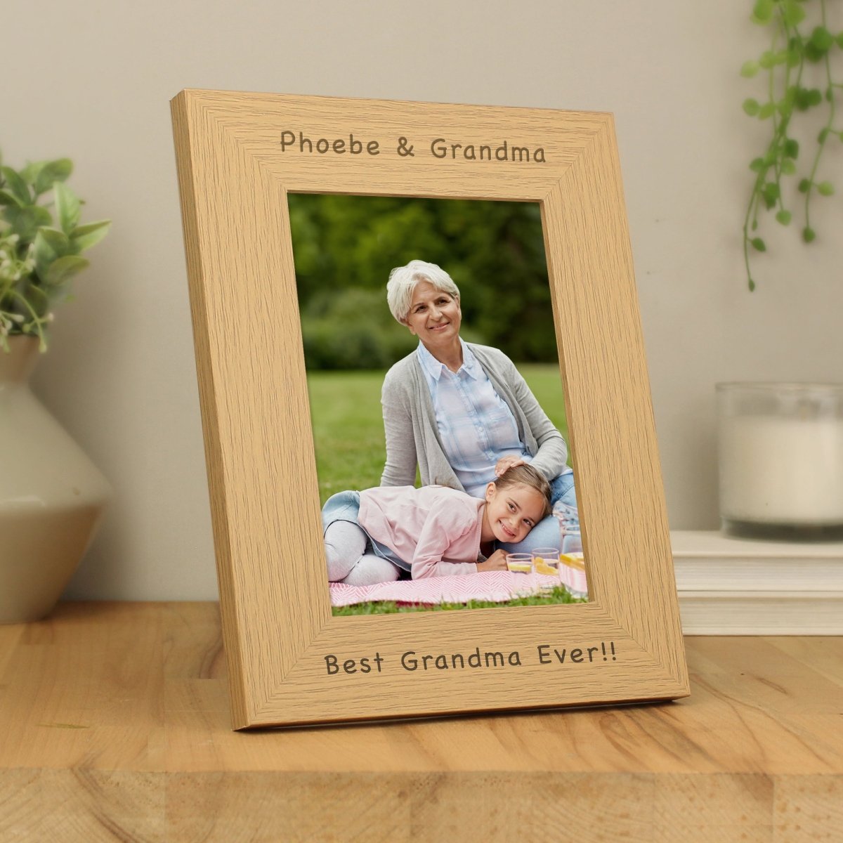Personalised 5x7 Inch Wooden Photo Frame