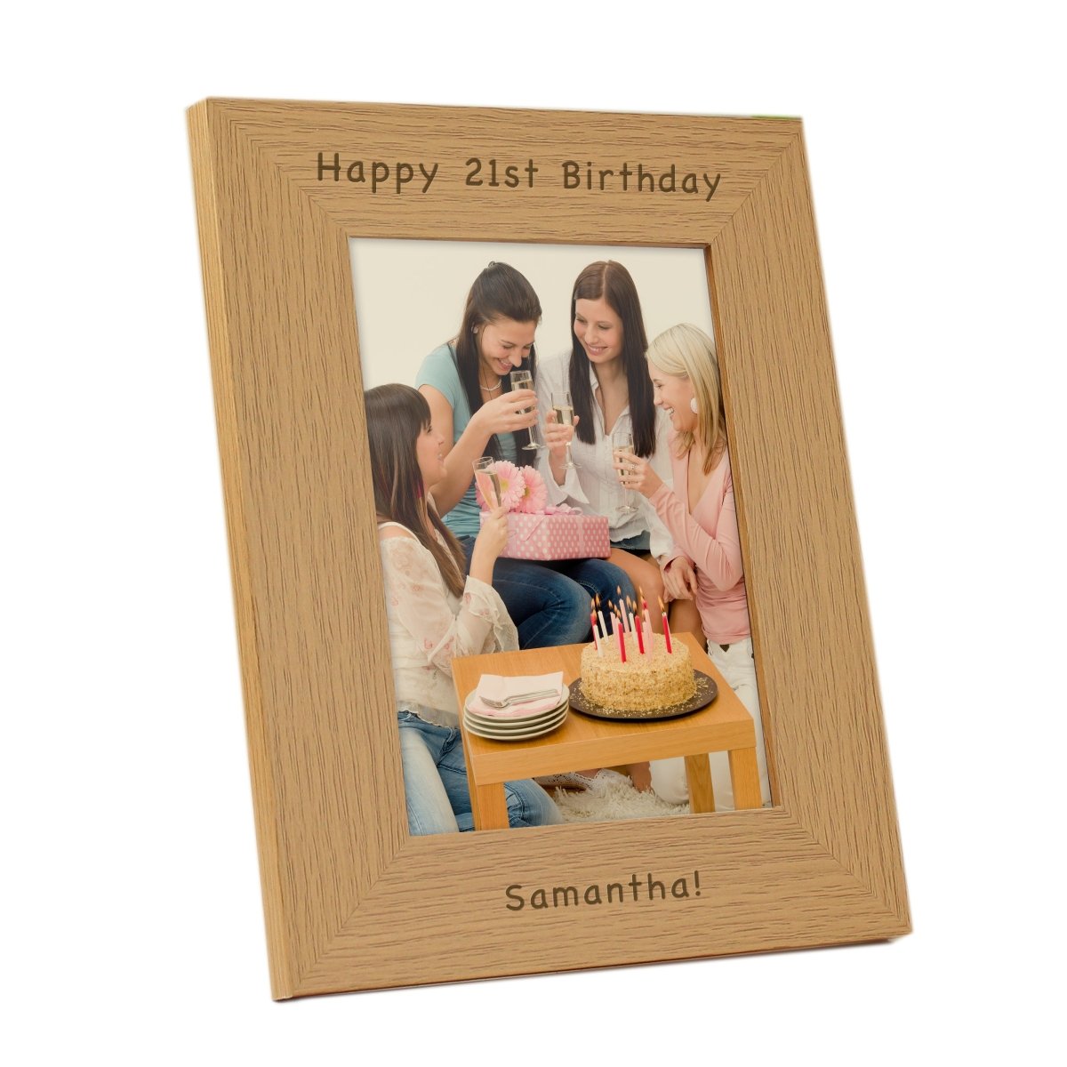 Personalised 5x7 Inch Wooden Photo Frame