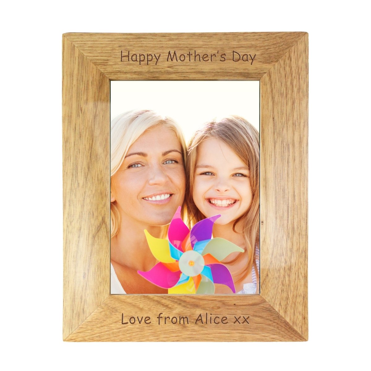 Personalised 5x7 Inch Wooden Photo Frame