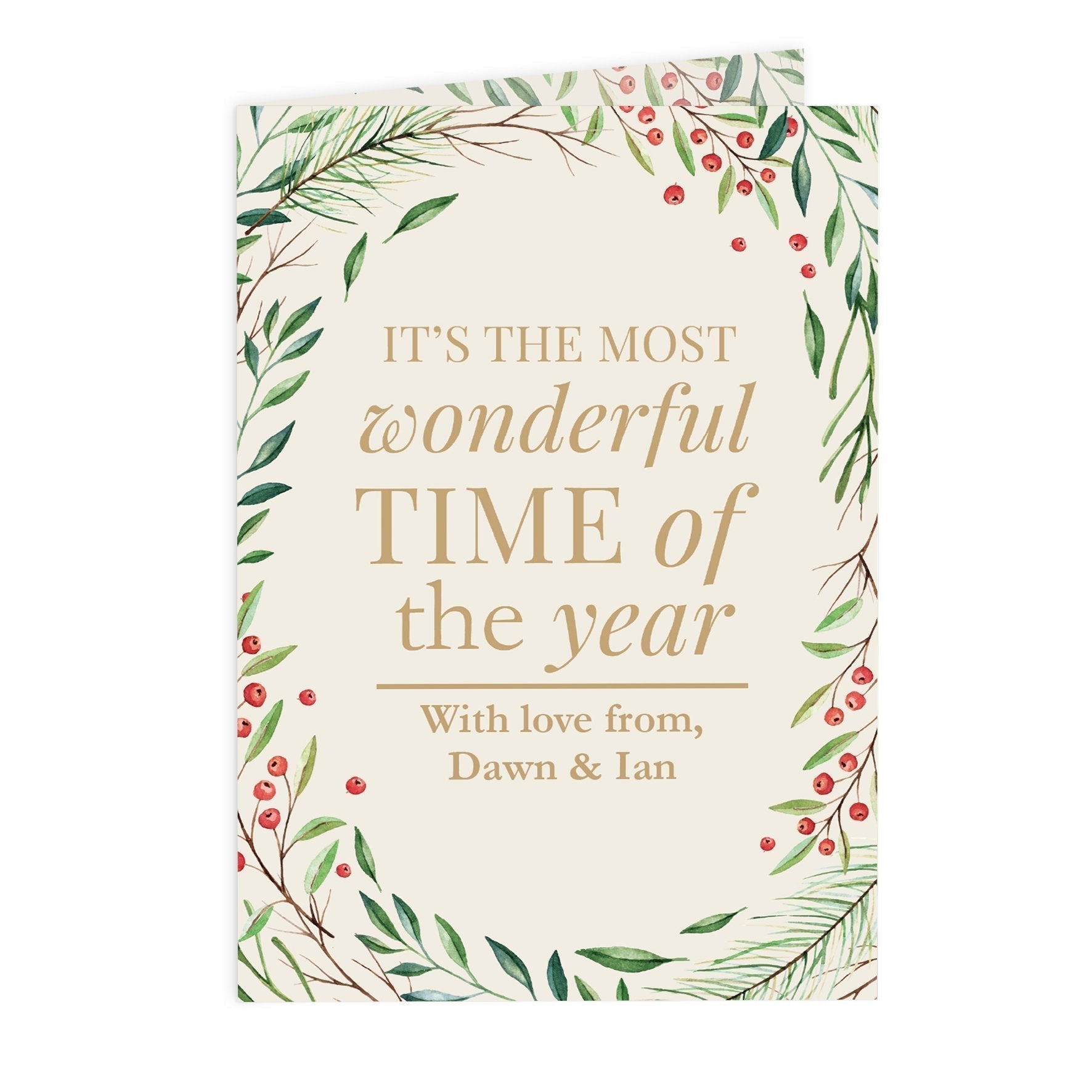 Personalised ‘Wonderful Time Of The Year’ Christmas Card