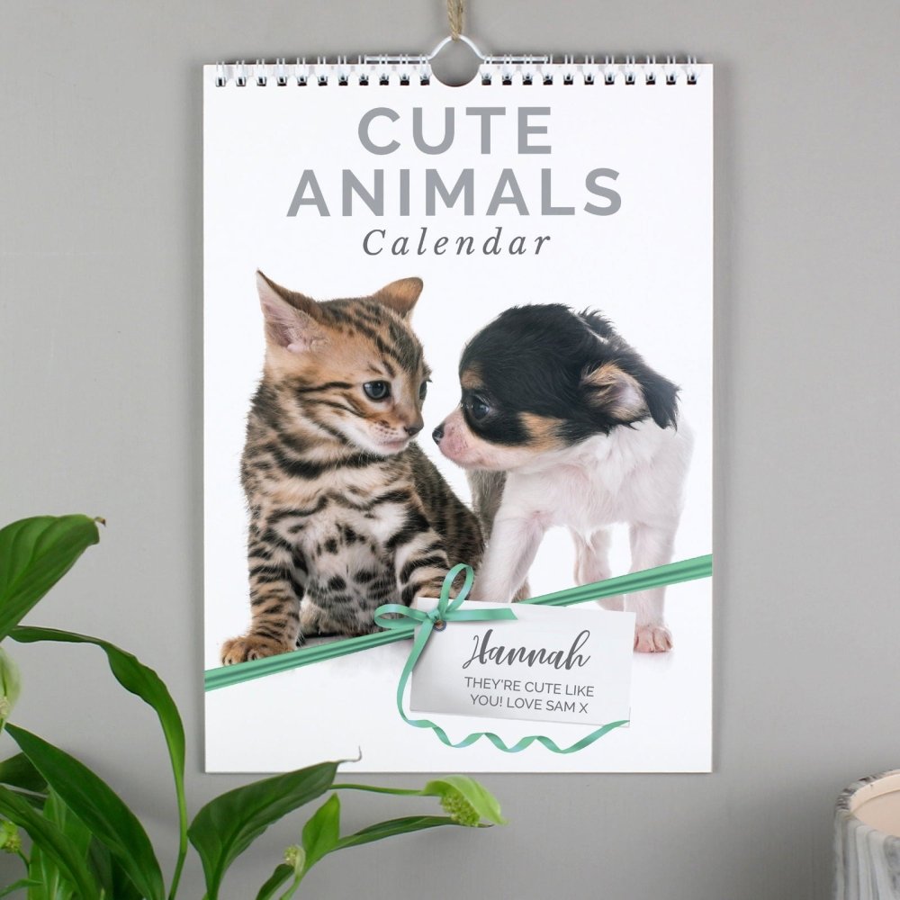 Personalised A4 Cute Animals 2026 Calendar